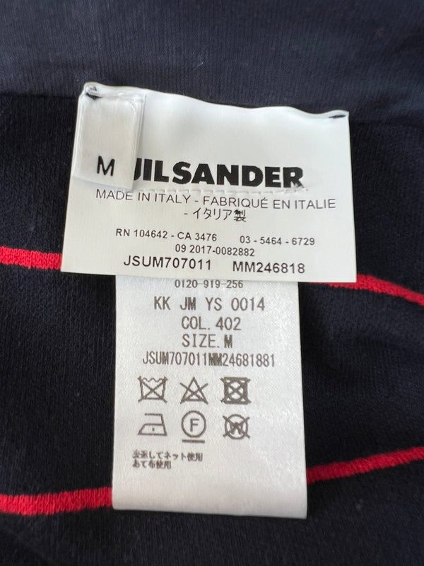 【中古品】【メンズ】 JIL SANDER ジルサンダー STRIPE SHORTS JSUM707011 ストライプ ショーツ ボトムス ハーフパンツ ショートパンツ 152-260710-kk-18-hon サイズ：M カラー：ネイビー 万代Net店