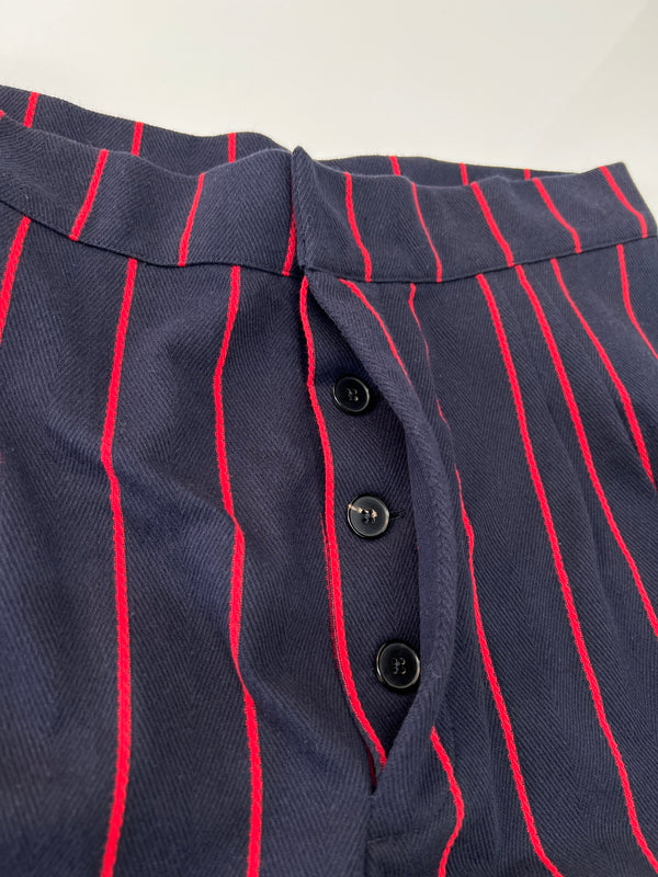 【中古品】【メンズ】 JIL SANDER ジルサンダー STRIPE SHORTS JSUM707011 ストライプ ショーツ ボトムス ハーフパンツ ショートパンツ 152-260710-kk-18-hon サイズ：M カラー：ネイビー 万代Net店
