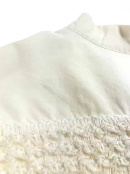 【中古品】 MEAGRATIA メアグラーティア FRINGE LONG SHIRT 23231-0505 フリンジ ロングシャツ 長袖シャツ トップス 140-250713-rt-02-tag サイズ：1 カラー：ホワイト 万代Net店