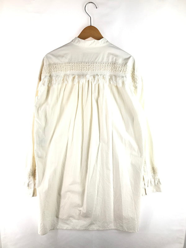 【中古品】 MEAGRATIA メアグラーティア FRINGE LONG SHIRT 23231-0505 フリンジ ロングシャツ 長袖シャツ トップス 140-250713-rt-02-tag サイズ：1 カラー：ホワイト 万代Net店