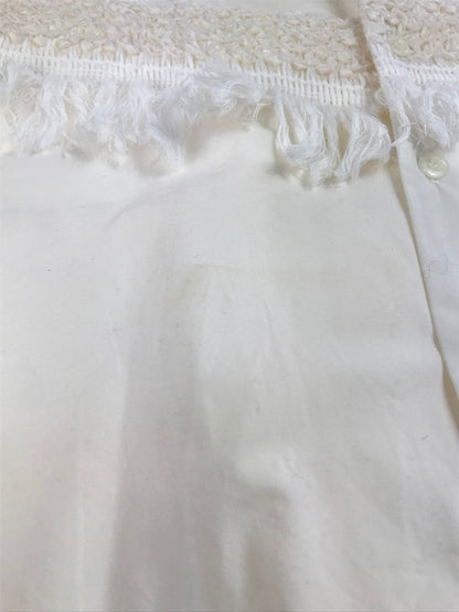 【中古品】 MEAGRATIA メアグラーティア FRINGE LONG SHIRT 23231-0505 フリンジ ロングシャツ 長袖シャツ トップス 140-250713-rt-02-tag サイズ：1 カラー：ホワイト 万代Net店