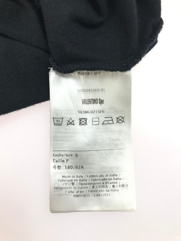【中古品】【メンズ】 VALENTINO ヴァレンティノ V LOGO PRINT TEE SV3MG02T5F6 Vロゴ プリント Tシャツ 半袖Tシャツ 141-250711-na-11-tag サイズ：S カラー：ブラック 万代Net店