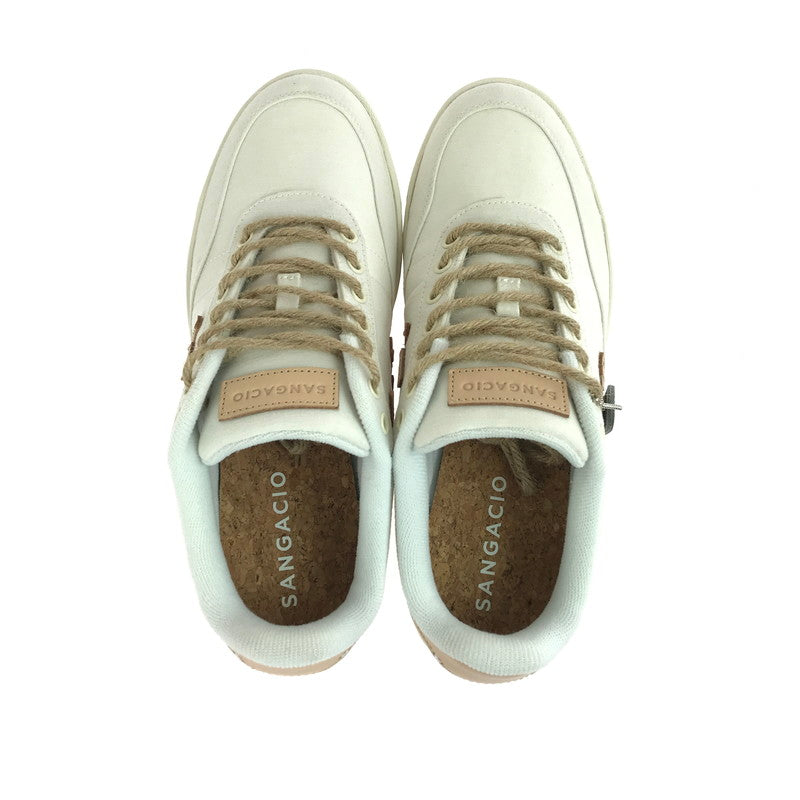 【中古美品】【メンズ】 Sangacio サンガッチョ NEWS ORGANIC SNEAKERS にゅ～ず オーガニック スニーカー 靴 162-250723-rt-03-tag サイズ：27.5ｃｍ カラー：アイボリー 万代Net店