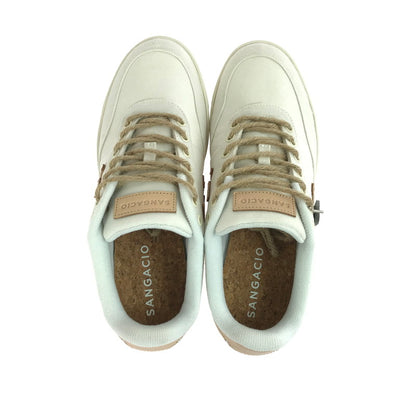 【中古美品】【メンズ】 Sangacio サンガッチョ NEWS ORGANIC SNEAKERS にゅ～ず オーガニック スニーカー 靴 162-250723-rt-03-tag サイズ：27.5ｃｍ カラー：アイボリー 万代Net店