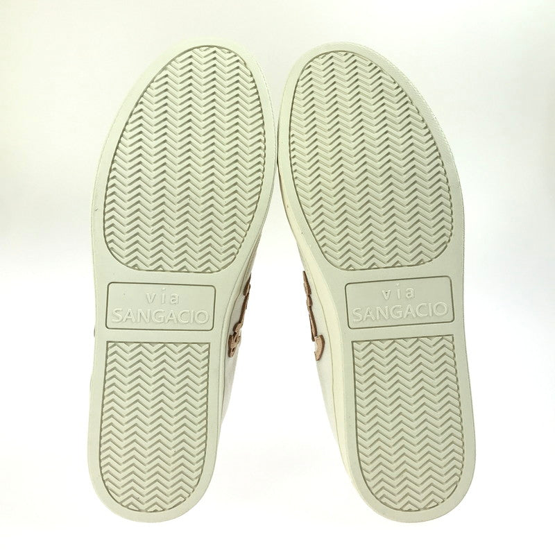 【中古美品】【メンズ】 Sangacio サンガッチョ NEWS ORGANIC SNEAKERS にゅ～ず オーガニック スニーカー 靴 162-250723-rt-03-tag サイズ：27.5ｃｍ カラー：アイボリー 万代Net店