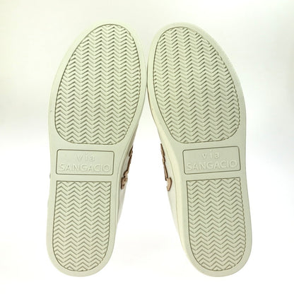 【中古美品】【メンズ】 Sangacio サンガッチョ NEWS ORGANIC SNEAKERS にゅ～ず オーガニック スニーカー 靴 162-250723-rt-03-tag サイズ：27.5ｃｍ カラー：アイボリー 万代Net店