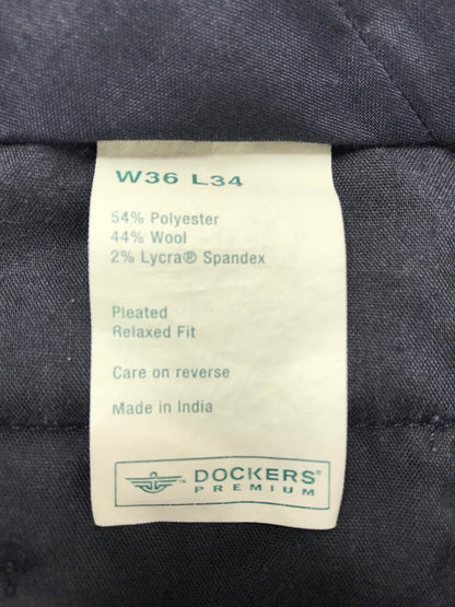 【中古品】【メンズ】 DOCKERS PREMIUM ドッカーズ プレミアム 00’S RELAXED FIT SLACKS PANTS 00年代 スラックスパンツ ボトムス 157-261014-na-18-tagh サイズ：W36 L34 カラー：ブラック 万代Net店