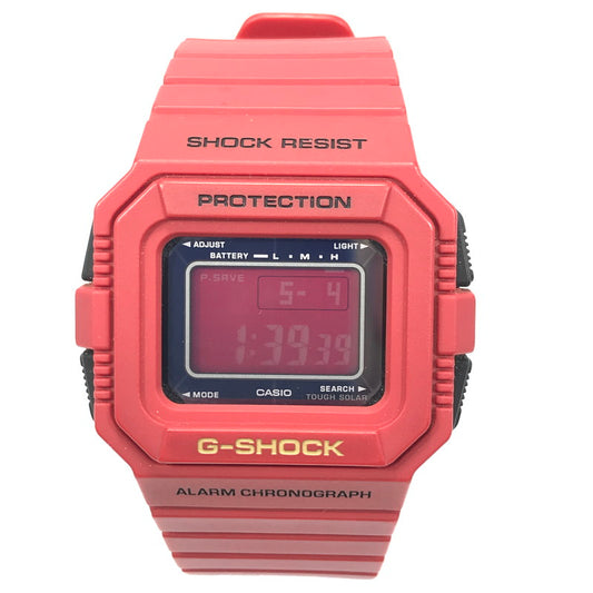 【中古品】【メンズ】 G-SHOCK ジーショック DIGITAL TOUGH SOLAR G-5500C-4JF タフソーラー デジタル腕時計 196-251209-na-03-tag カラー：レッド 万代Net店