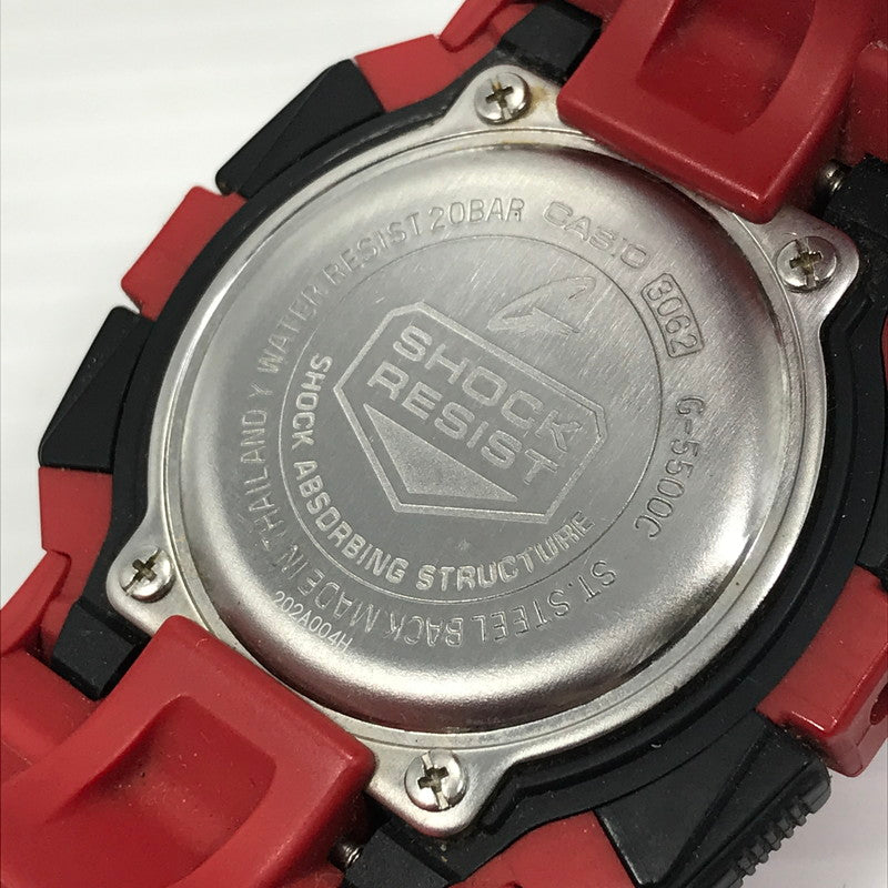 【中古品】【メンズ】 G-SHOCK ジーショック DIGITAL TOUGH SOLAR G-5500C-4JF タフソーラー デジタル腕時計 196-251209-na-03-tag カラー：レッド 万代Net店