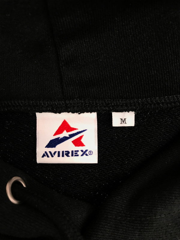 【現状渡し品】AVIREX アヴィレックス NEWYORK CITY SCAPE SWEAT PULLOVER HOODIE 783-4131010 ニューヨークシティスケープ スウェットプルオーバーフーディー パーカー トップス 145-250713-rt-10-tag サイズ：M カラー：ブラック 万代Net店