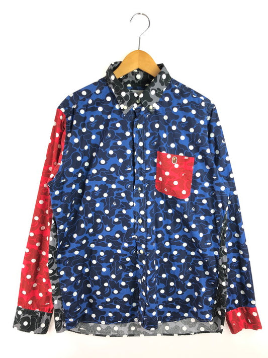 【中古品】【メンズ】 A BATHING APE アベイシングエイプ 15SS ABC DOT CRAZY BD SHIRT 001SHB301019X ドット クレイジー ボタンダウン シャツ 長袖シャツ 142-250716-na-12-tag サイズ：XL カラー：マルチカラー 万代Net店