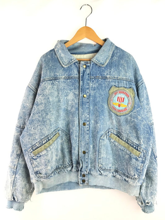 【現状渡し品】【メンズ】 CODA COMMAND DENIM JACKET ワッペン付き デニムジャケット アウター 146-250720-hi-18-tag サイズ：LL カラー：ライトインディゴ 万代Net店