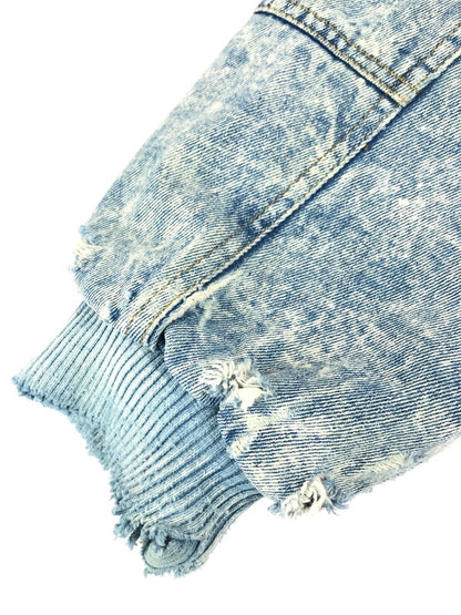 【現状渡し品】【メンズ】 CODA COMMAND DENIM JACKET ワッペン付き デニムジャケット アウター 146-250720-hi-18-tag サイズ：LL カラー：ライトインディゴ 万代Net店