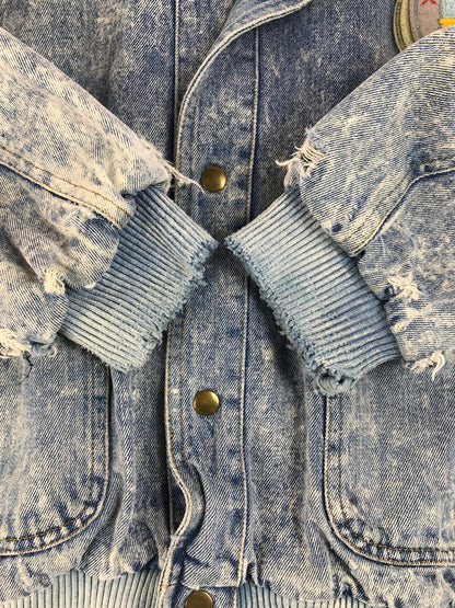 【現状渡し品】【メンズ】 CODA COMMAND DENIM JACKET ワッペン付き デニムジャケット アウター 146-250720-hi-18-tag サイズ：LL カラー：ライトインディゴ 万代Net店