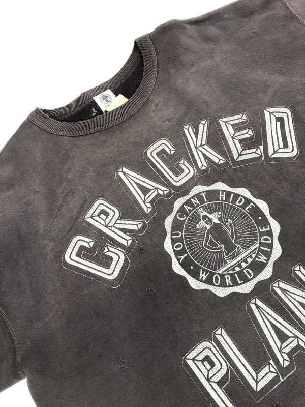 【中古品】【メンズ】 SAINT MICHAEL セントマイケル SWEAT SHIRT SM-S21-0000-016 スウェットシャツ プリント トレーナー 140-250719-hi-04-tag サイズ：XL カラー：チャコール 万代Net店