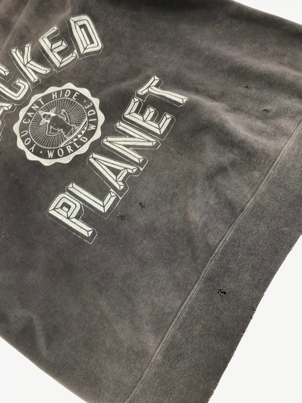 【中古品】【メンズ】 SAINT MICHAEL セントマイケル SWEAT SHIRT SM-S21-0000-016 スウェットシャツ プリント トレーナー 140-250719-hi-04-tag サイズ：XL カラー：チャコール 万代Net店