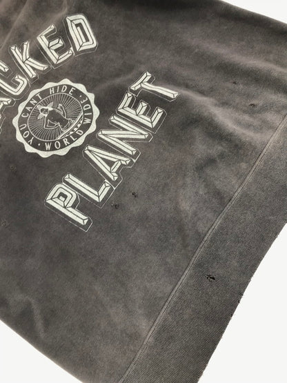 【中古品】【メンズ】 SAINT MICHAEL セントマイケル SWEAT SHIRT SM-S21-0000-016 スウェットシャツ プリント トレーナー 140-250719-hi-04-tag サイズ：XL カラー：チャコール 万代Net店