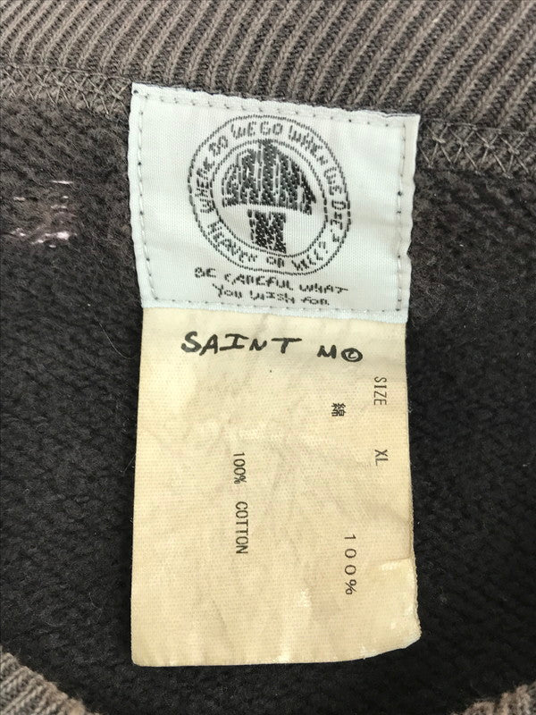 【中古品】【メンズ】 SAINT MICHAEL セントマイケル SWEAT SHIRT SM-S21-0000-016 スウェットシャツ プリント トレーナー 140-250719-hi-04-tag サイズ：XL カラー：チャコール 万代Net店