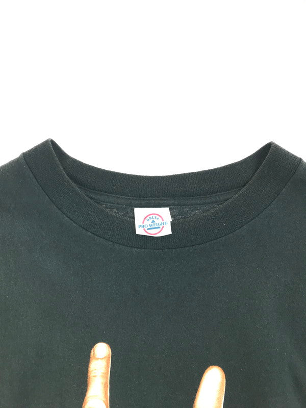【中古品】【メンズ】 DELTA デルタ 90'S FUCK YOU HAND SIGN TEE 90年代 ハンド サイン Tシャツ 半袖Tシャツ 146-250716-na-03-tag サイズ：XL カラー：ブラック 万代Net店