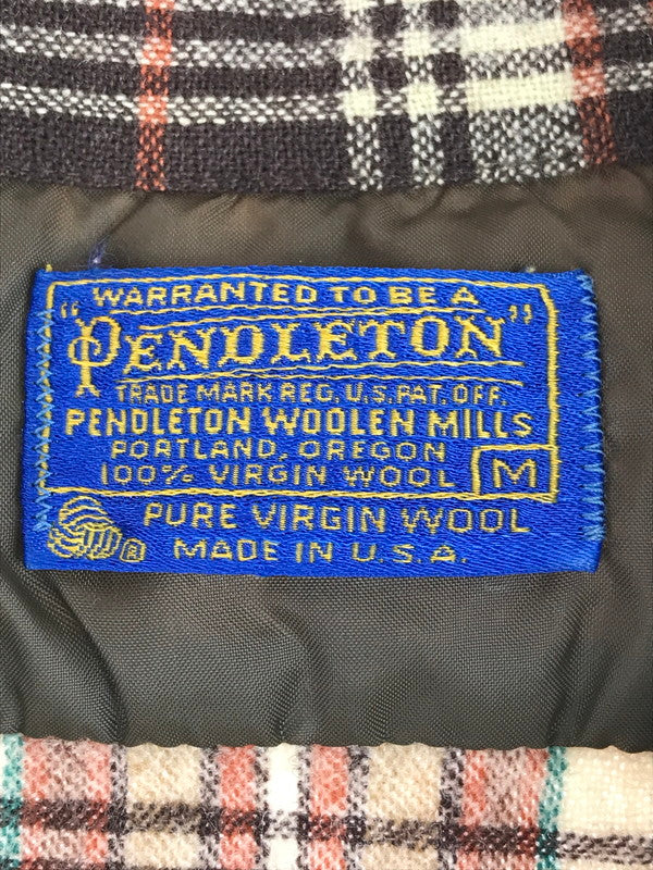 【中古品】【メンズ】 PENDLETON ペンドルトン 70's BOARD SHIRT 70年代 ボードシャツ チェック 長袖シャツ ウールシャツ 146-250720-hi-06-tag サイズ：M カラー：ブラウン 万代Net店