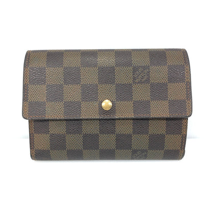 【中古品】【メンズ】 LOUIS VUITTON ルイ・ヴィトン ダミエ ポルト トレゾール エテュイ パピエ N61202 ロングウォレット 長財布 179-250720-na-01-tag カラー：エべヌ 万代Net店