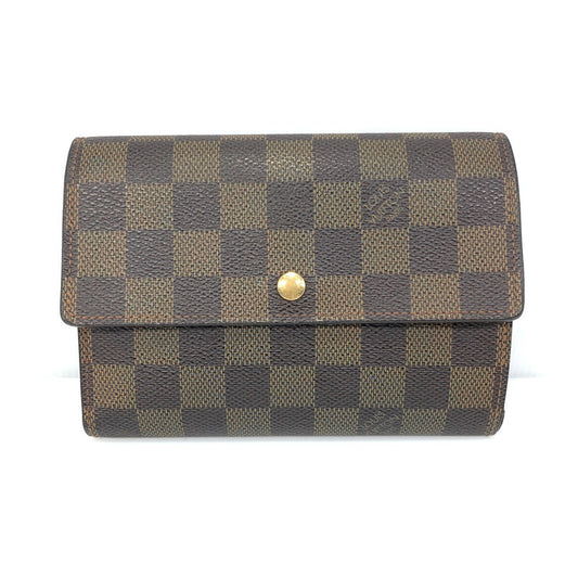 【中古品】【メンズ】 LOUIS VUITTON ルイ・ヴィトン ダミエ ポルト トレゾール エテュイ パピエ N61202 ロングウォレット 長財布 179-250720-na-01-tag カラー：エべヌ 万代Net店