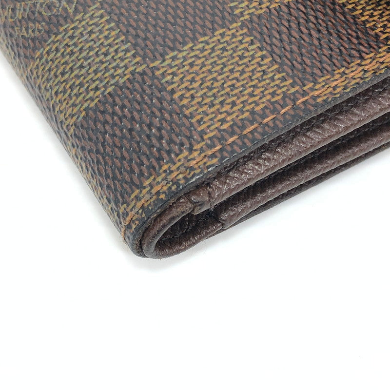 【中古品】【メンズ】 LOUIS VUITTON ルイ・ヴィトン ダミエ ポルト トレゾール エテュイ パピエ N61202 ロングウォレット 長財布 179-250720-na-01-tag カラー：エべヌ 万代Net店