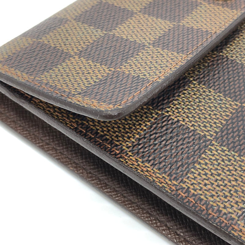 【中古品】【メンズ】 LOUIS VUITTON ルイ・ヴィトン ダミエ ポルト トレゾール エテュイ パピエ N61202 ロングウォレット 長財布 179-250720-na-01-tag カラー：エべヌ 万代Net店