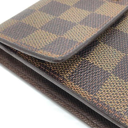 【中古品】【メンズ】 LOUIS VUITTON ルイ・ヴィトン ダミエ ポルト トレゾール エテュイ パピエ N61202 ロングウォレット 長財布 179-250720-na-01-tag カラー：エべヌ 万代Net店