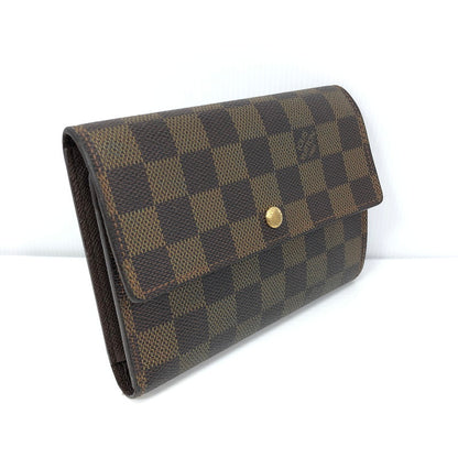 【中古品】【メンズ】 LOUIS VUITTON ルイ・ヴィトン ダミエ ポルト トレゾール エテュイ パピエ N61202 ロングウォレット 長財布 179-250720-na-01-tag カラー：エべヌ 万代Net店