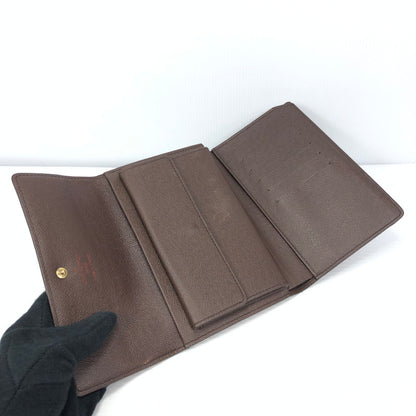 【中古品】【メンズ】 LOUIS VUITTON ルイ・ヴィトン ダミエ ポルト トレゾール エテュイ パピエ N61202 ロングウォレット 長財布 179-250720-na-01-tag カラー：エべヌ 万代Net店