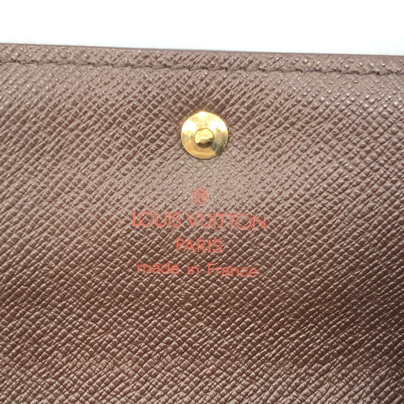 【中古品】【メンズ】 LOUIS VUITTON ルイ・ヴィトン ダミエ ポルト トレゾール エテュイ パピエ N61202 ロングウォレット 長財布 179-250720-na-01-tag カラー：エべヌ 万代Net店