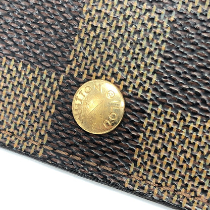 【中古品】【メンズ】 LOUIS VUITTON ルイ・ヴィトン ダミエ ポルト トレゾール エテュイ パピエ N61202 ロングウォレット 長財布 179-250720-na-01-tag カラー：エべヌ 万代Net店