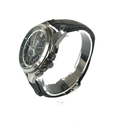 【現状渡し品】【メンズ】 CITIZEN シチズン EXCEED エクシード デイト クロノグラフ H610-T019650 ソーラー電波 腕時計 197-250721-na-11-tag カラー：シルバー 万代Net店