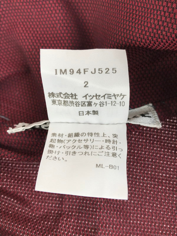 【中古品】【メンズ】 ISSEY MIYAKE イッセイミヤケ TURTLENECK POLYESTER CUT AND SEW IM94FJ525 タートルネック ポリエステルカットソー トップス 140-250720-hi-05-tag サイズ：2 カラー：バーガンディ 万代Net店