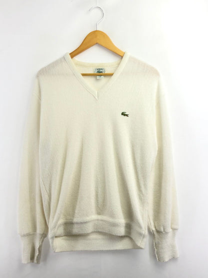 【現状渡し品】【メンズ】 LACOSTE ラコステ 80's V NECK ACRYLIC KNIT SWEATHER 80年代 Vネック アクリル ニット セーター ヴィンテージ トップス 146-260913-rt-12-tagh サイズ：M カラー：アイボリー 万代Net店