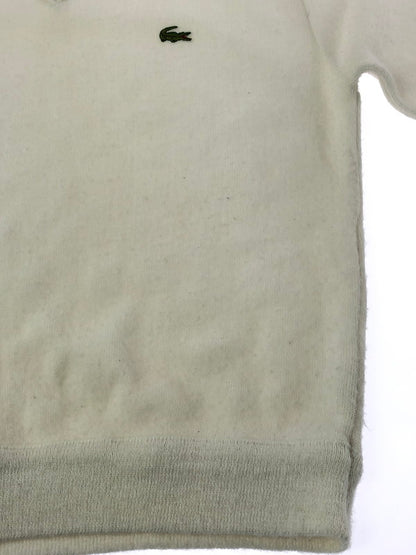 【現状渡し品】【メンズ】 LACOSTE ラコステ 80's V NECK ACRYLIC KNIT SWEATHER 80年代 Vネック アクリル ニット セーター ヴィンテージ トップス 146-260913-rt-12-tagh サイズ：M カラー：アイボリー 万代Net店