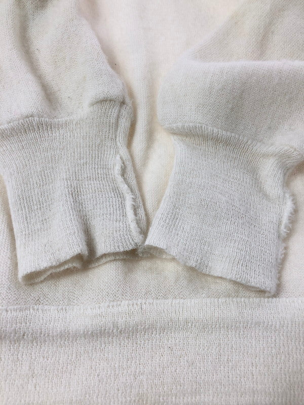 【現状渡し品】【メンズ】 LACOSTE ラコステ 80's V NECK ACRYLIC KNIT SWEATHER 80年代 Vネック アクリル ニット セーター ヴィンテージ トップス 146-260913-rt-12-tagh サイズ：M カラー：アイボリー 万代Net店