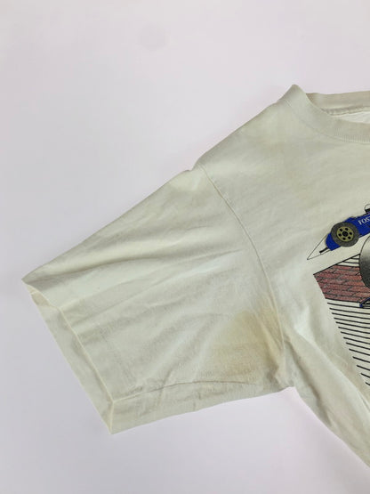 【現状渡し品】【メンズ】 ONEITA オニータ PRINTED S/S TEE プリントTシャツ 半袖Tシャツ 146-250809-na-08-tag サイズ：L カラー：ホワイト 万代Net店