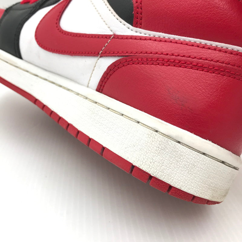 【中古品】【メンズ】 NIKE ナイキ WMNS AIR JORDAN 1 MID BRED TOE BQ6472-079 ウィメンズ エア ジョーダン 1 ミッド ブレッドトゥ スニーカー 靴 160-250809-hi-04-tag サイズ：28cm US 11 カラー：BLACK/GYM RED-WHITE 万代Net店
