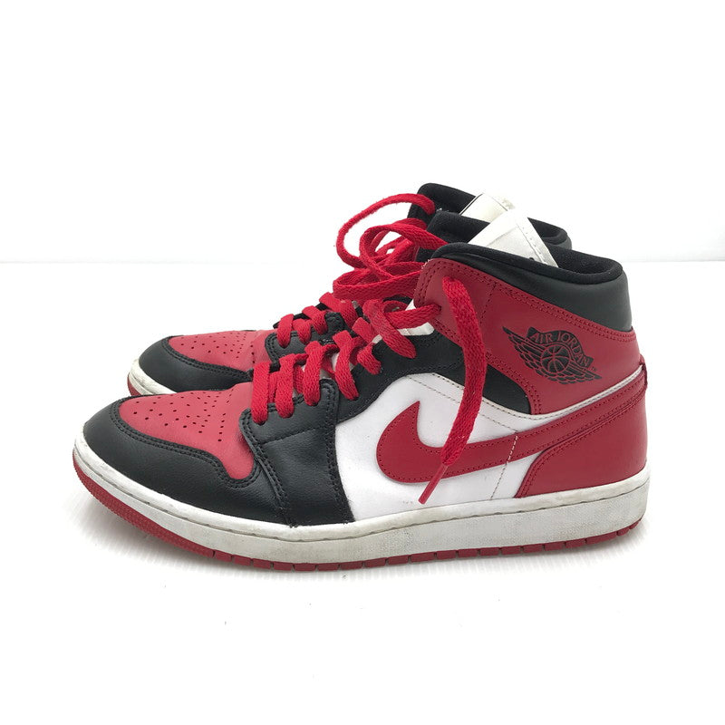 【中古品】【メンズ】 NIKE ナイキ WMNS AIR JORDAN 1 MID BRED TOE BQ6472-079 ウィメンズ エア ジョーダン 1 ミッド ブレッドトゥ スニーカー 靴 160-250809-hi-04-tag サイズ：28cm US 11 カラー：BLACK/GYM RED-WHITE 万代Net店