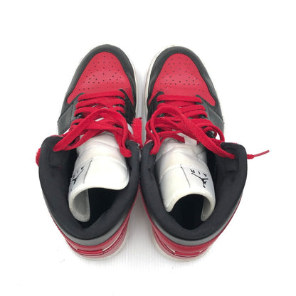 【中古品】【メンズ】 NIKE ナイキ WMNS AIR JORDAN 1 MID BRED TOE BQ6472-079 ウィメンズ エア ジョーダン 1 ミッド ブレッドトゥ スニーカー 靴 160-250809-hi-04-tag サイズ：28cm US 11 カラー：BLACK/GYM RED-WHITE 万代Net店