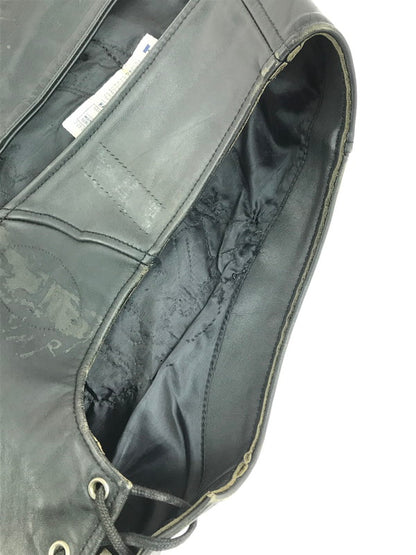【現状渡し品】【メンズ】 KADOYA カドヤ LEATHER VEST KHX-PA141 レザーベスト 牛革 韓国製 145-250720-hi-11-tag サイズ：LL カラー：ブラック 万代Net店