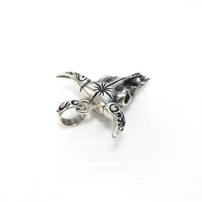 【中古品】【メンズ】 SAAD サード SV925 バッファロー スカル ペンダントトップ P-91-S アクセサリー 191-250720-na-12-tag カラー：シルバー 万代Net店