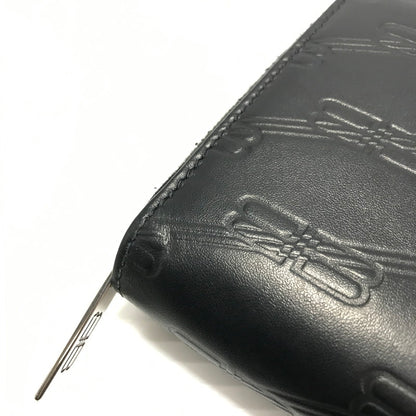 【中古品】【メンズ】 BALENCIAGA バレンシアガ EMBOSSED MONOGRAM ZIP WALLET 717787 エンボス モノグラム ジップウォレット 長財布 181-250720-na-21-tag カラー：ブラック 万代Net店