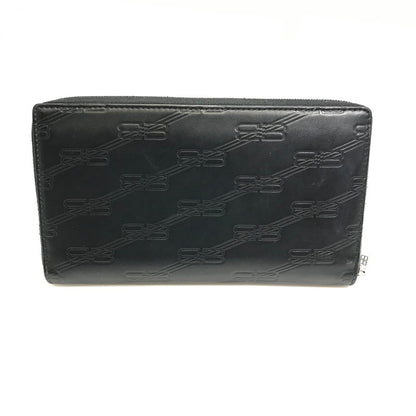 【中古品】【メンズ】 BALENCIAGA バレンシアガ EMBOSSED MONOGRAM ZIP WALLET 717787 エンボス モノグラム ジップウォレット 長財布 181-250720-na-21-tag カラー：ブラック 万代Net店