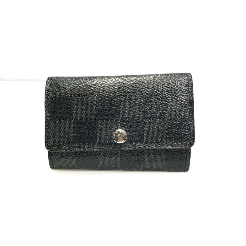 【中古品】【メンズ】 LOUIS VUITTON ルイ・ヴィトン ダミエ グラフィット ミュルティクレ6 M62662 2020年製 6連キーケース 服飾雑貨 179-250720-na-26-tag カラー：ブラック 万代Net店