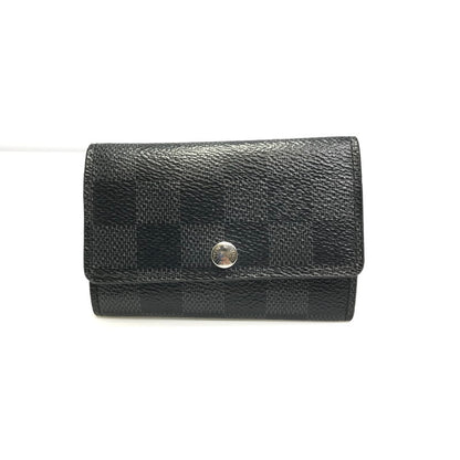 【中古品】【メンズ】 LOUIS VUITTON ルイ・ヴィトン ダミエ グラフィット ミュルティクレ6 M62662 2020年製 6連キーケース 服飾雑貨 179-250720-na-26-tag カラー：ブラック 万代Net店