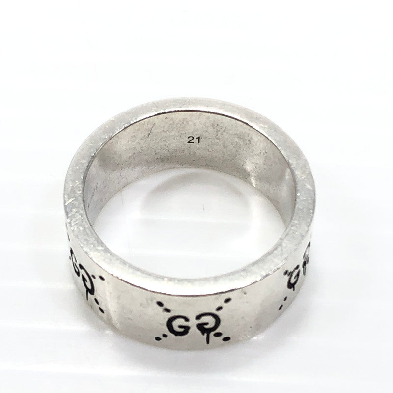 【中古品】【メンズ】 GUCCI グッチ SV GHOST RING 455318 ゴースト リング 指輪 アクセサリー 182-250720-na-27-tag サイズ：21号 カラー：シルバー 万代Net店