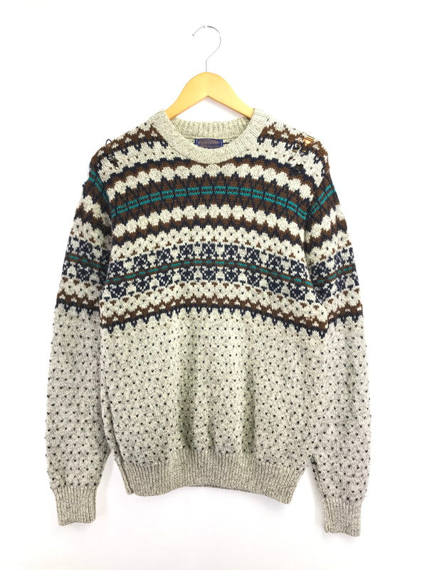 【現状渡し品】【メンズ】 PENDLETON ペンドルトン LOBO 70's WOOL KNIT SWEATER 70年代 ウール ニット セーター トップス 146-260820-rt-12-tag サイズ：L カラー：ブラウン 万代Net店
